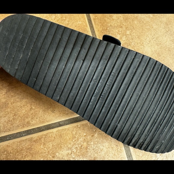 Freda Salvador Piper Sandal. Black Embossed Croc - Picture 5 of 6